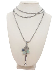 Collana Acciuga Acciaio Acquamarine Azzurrine