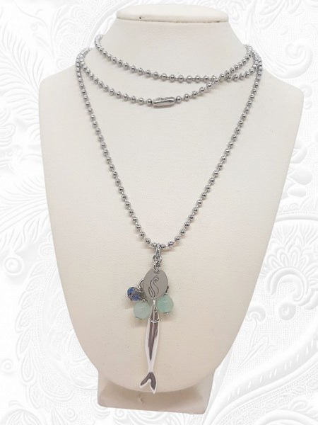 Collana Acciuga Acciaio Acquamarine Azzurrine
