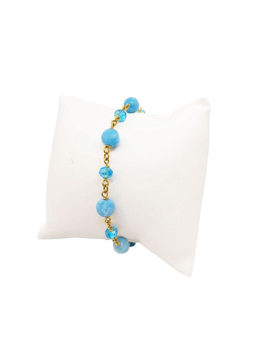 Bracciale Amazzoniti e Cristalli Turchesi