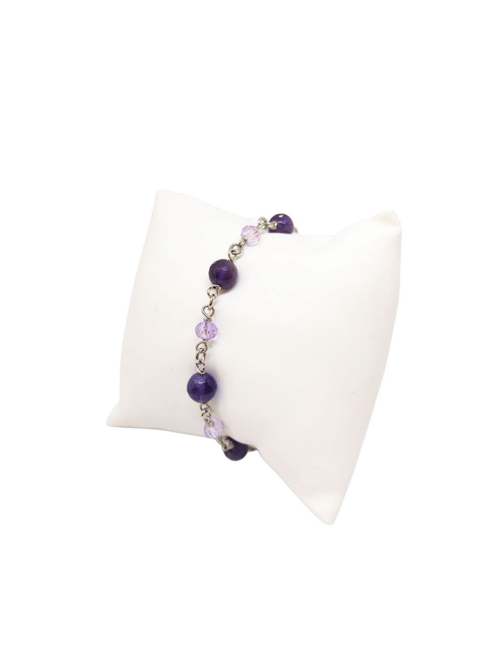 Bracciale Ametiste Viola e Cristalli Lilla
