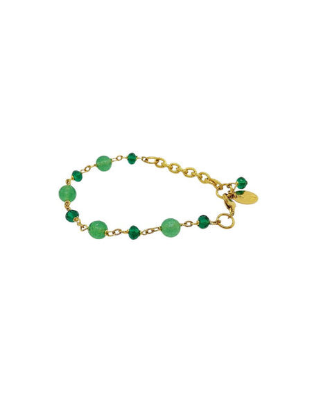 Bracciale Avventurine e Cristalli Verdi Brillanti