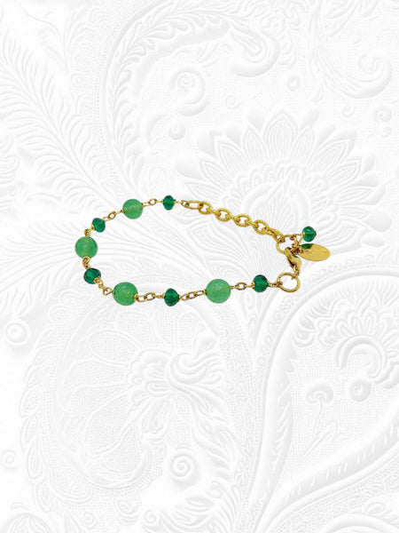 Bracciale Avventurine e Cristalli Verdi Brillanti