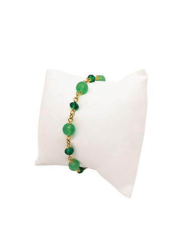 Bracciale Avventurine e Cristalli Verdi Brillanti