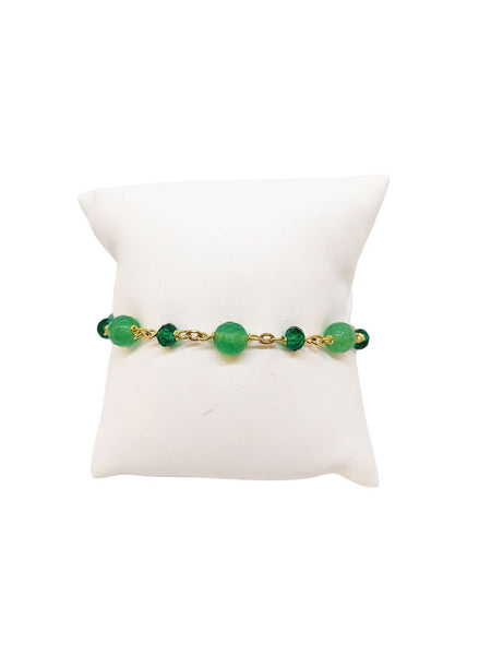 Bracciale Avventurine e Cristalli Verdi Brillanti