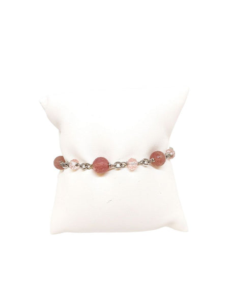 Bracciale Quarzi Rosa e Cristalli