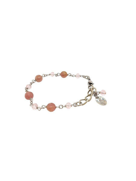 Bracciale Quarzi Rosa e Cristalli
