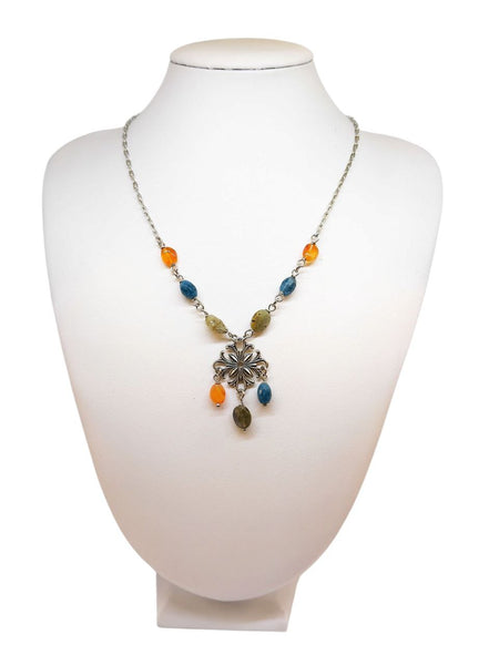Collana Deco Agate Miste e Labradoriti