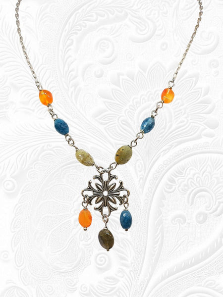 Collana Deco Agate Miste e Labradoriti