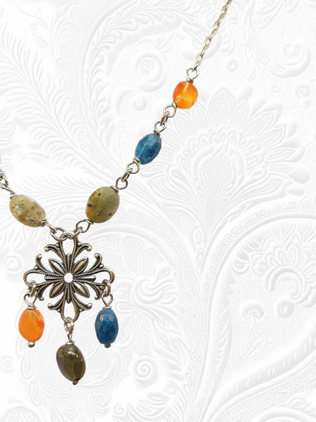 Collana Deco Agate Miste e Labradoriti
