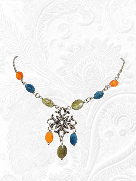Collana Deco Agate Miste e Labradoriti