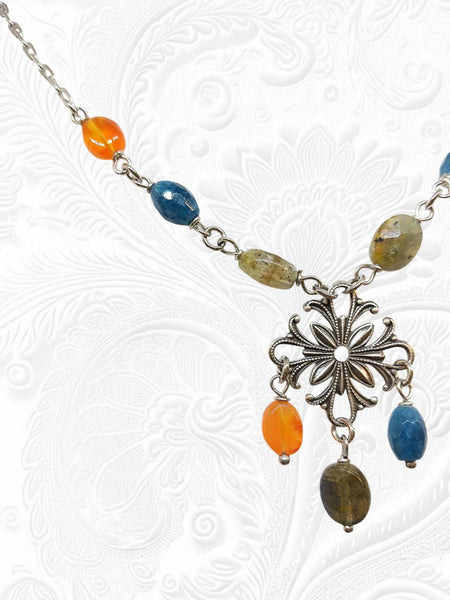 Collana Deco Agate Miste e Labradoriti