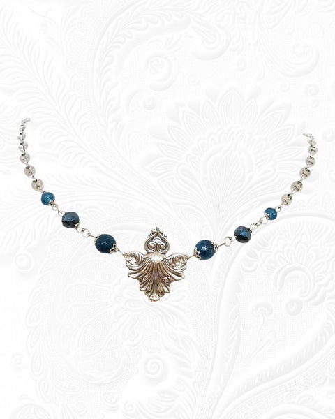 Collana Liberty Agate Blu Ottanio
