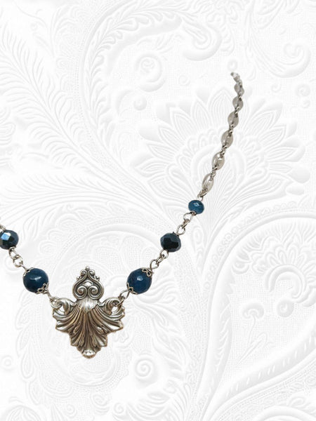 Collana Liberty Agate Blu Ottanio