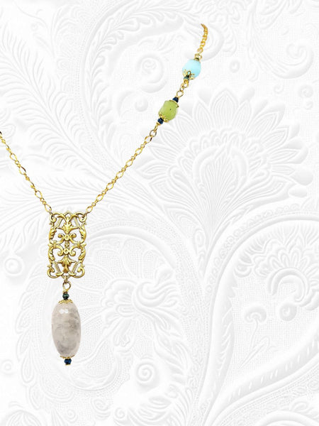Collana Liberty Toni Azzurri Verdi Quarzi Misti