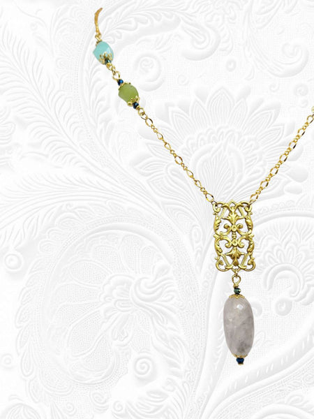 Collana Liberty Toni Azzurri Verdi Quarzi Misti
