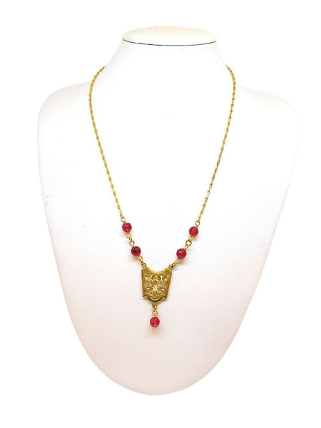 Collana Deco Agate Rubino