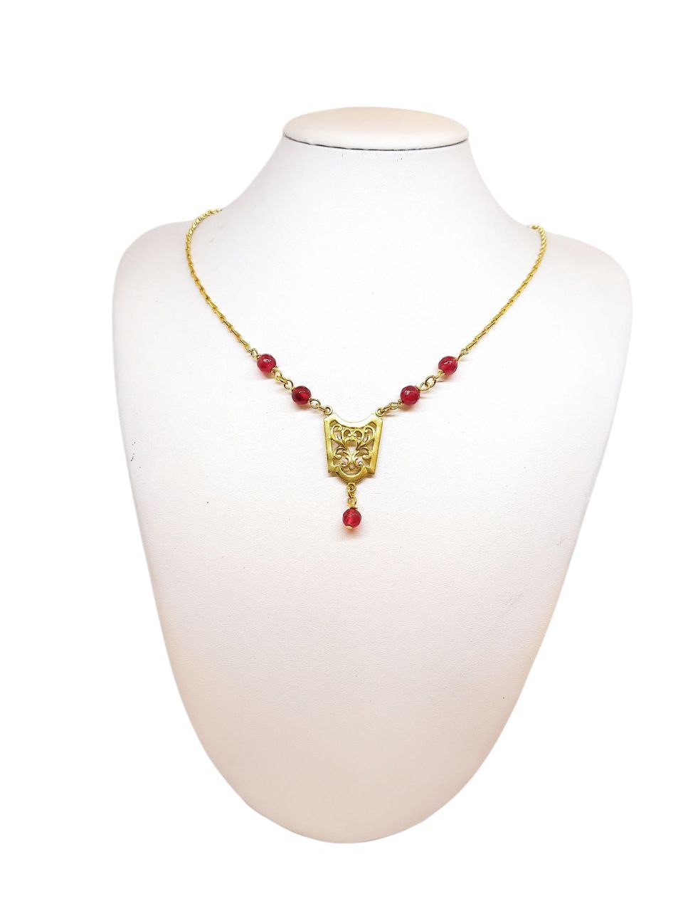 Collana Deco Agate Rubino