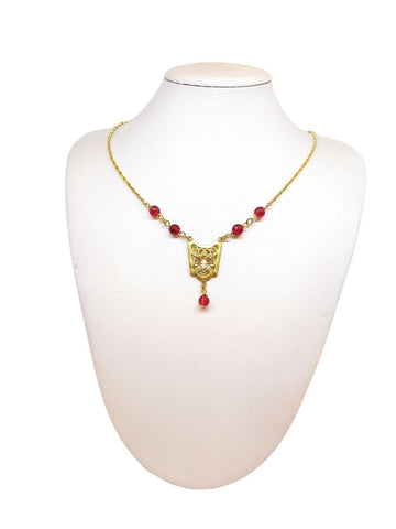 Collana Deco Agate Rubino