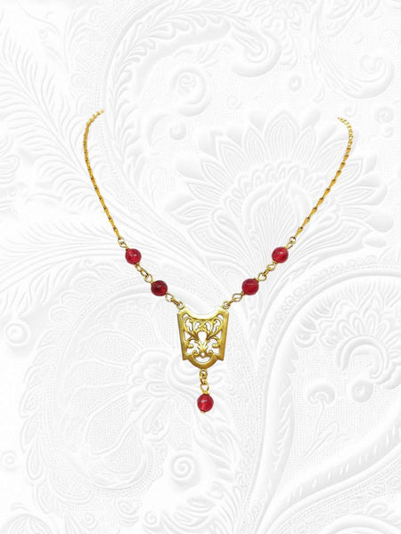 Collana Deco Agate Rubino
