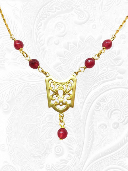 Collana Deco Agate Rubino