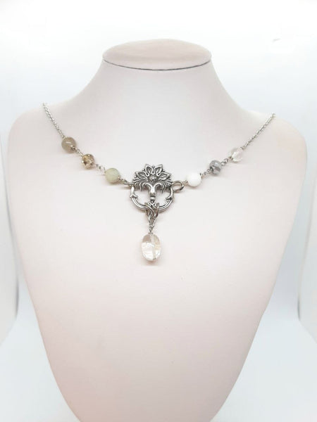 Collana Liberty Quarzi, Agate, Pietre di Luna e Cristalli