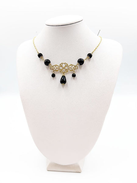 Collana Decoro Liberty Onici Neri