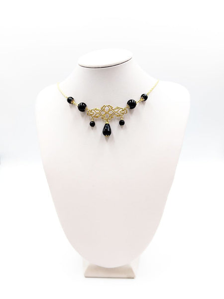 Collana Decoro Liberty Onici Neri