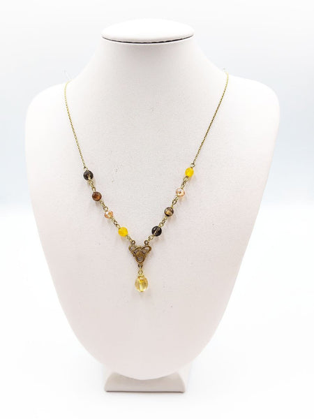 Collana Liberty Agate e Quarzi Misti