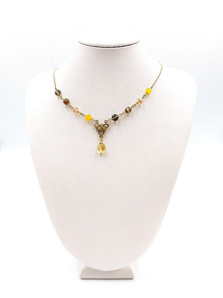 Collana Liberty Agate e Quarzi Misti