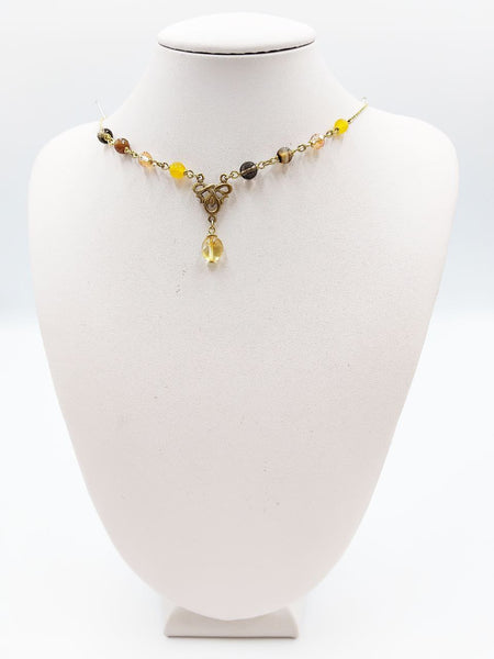 Collana Liberty Agate e Quarzi Misti