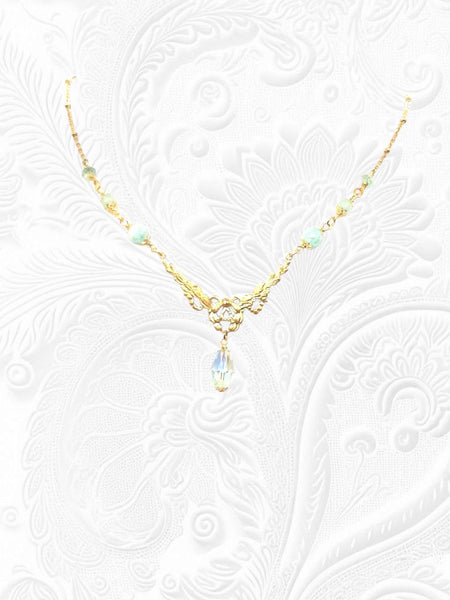 Collana Liberty Acquamarine, Amazzoniti e Cristalli Verdi/Azzurri