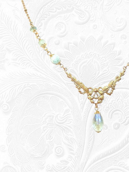 Collana Liberty Acquamarine, Amazzoniti e Cristalli Verdi/Azzurri