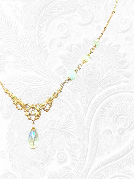 Collana Liberty Acquamarine, Amazzoniti e Cristalli Verdi/Azzurri