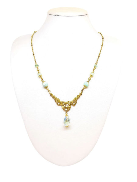 Collana Liberty Acquamarine, Amazzoniti e Cristalli Verdi/Azzurri