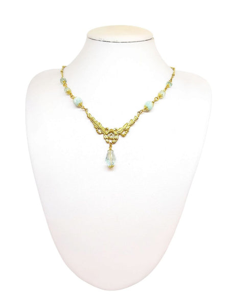 Collana Liberty Acquamarine, Amazzoniti e Cristalli Verdi/Azzurri