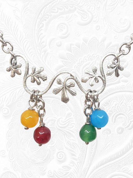 Collana Liberty Agate Colorate e Cristalli