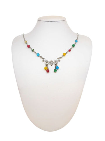 Collana Liberty Agate Colorate e Cristalli