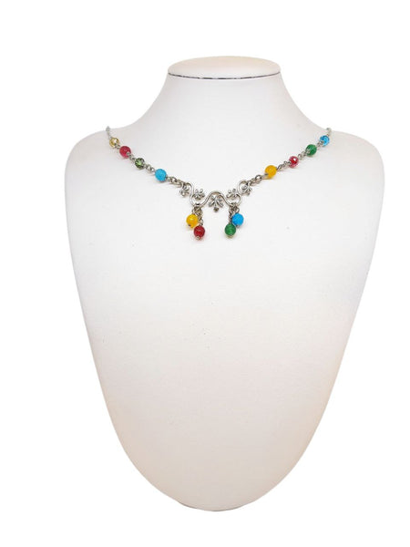 Collana Liberty Agate Colorate e Cristalli