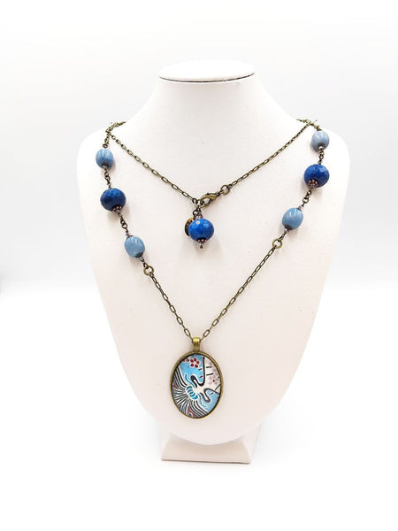 Medaglione Liberty Toni Azzurri/Blu Misti