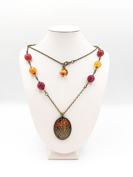 Medaglione Liberty Toni Bordeaux Misti