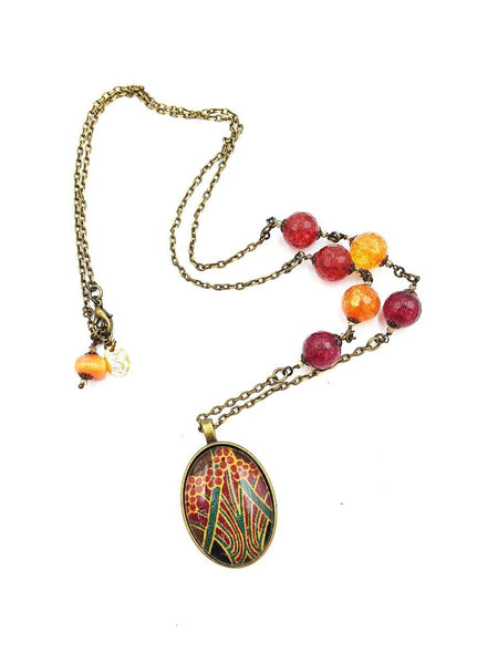 Medaglione Liberty Toni Bordeaux Misti