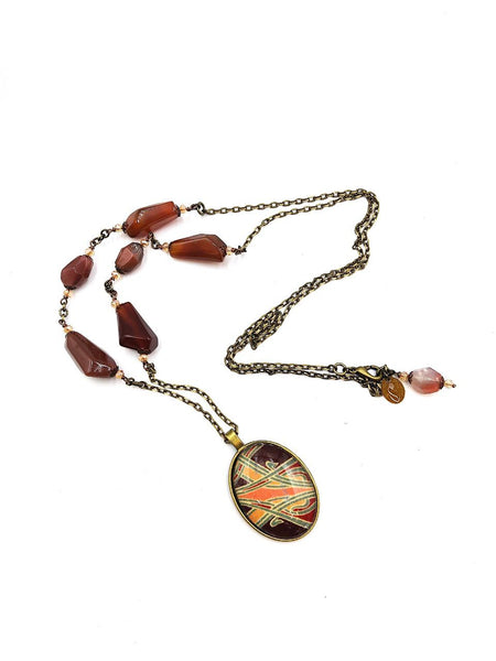 Medaglione Liberty Toni Marroni Misti