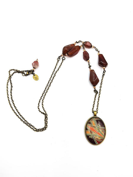 Medaglione Liberty Toni Marroni Misti