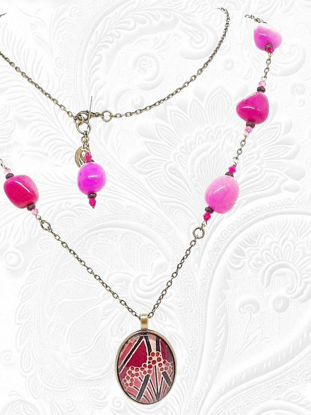 Medaglione Liberty Fucsia/Rosso