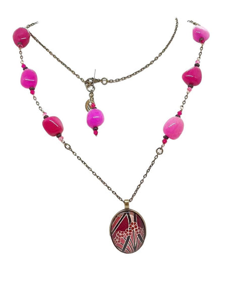Medaglione Liberty Fucsia/Rosso