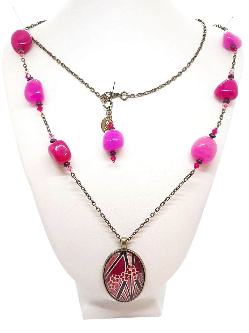 Medaglione Liberty Fucsia/Rosso