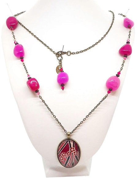 Medaglione Liberty Fucsia/Rosso