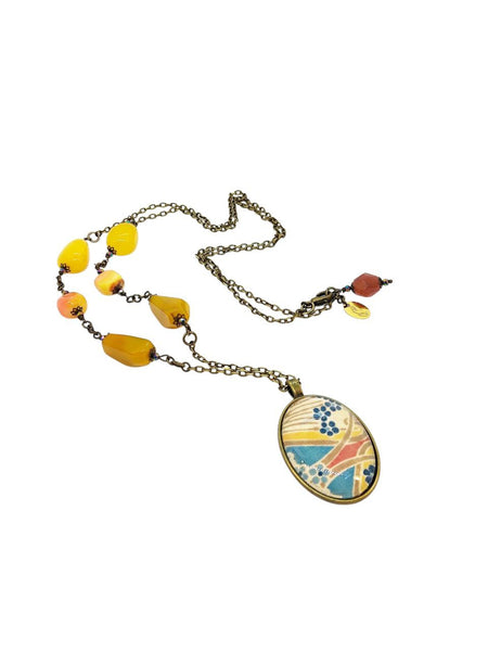 Medaglione Liberty Senape/Giallo