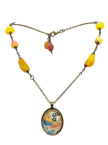 Medaglione Liberty Senape/Giallo