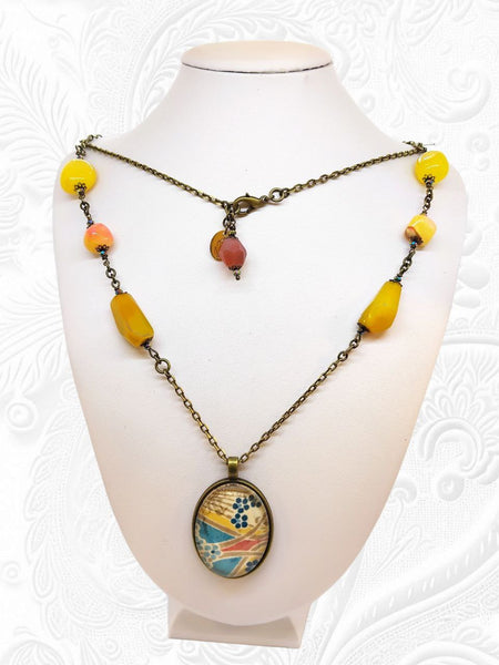 Medaglione Liberty Senape/Giallo